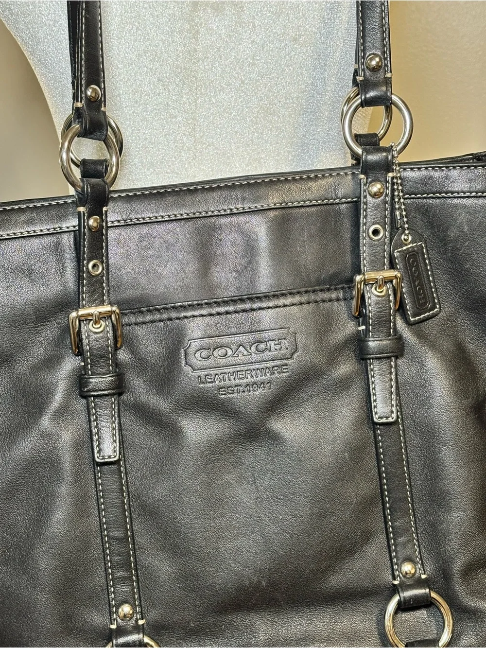 Coach leather tote